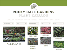 Tablet Screenshot of plants.rockydalegardens.com